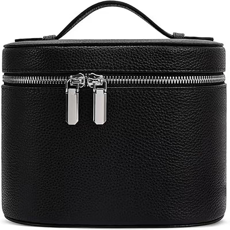 Cosmetic bag with practical carrying handle and double zipper Stornfield
