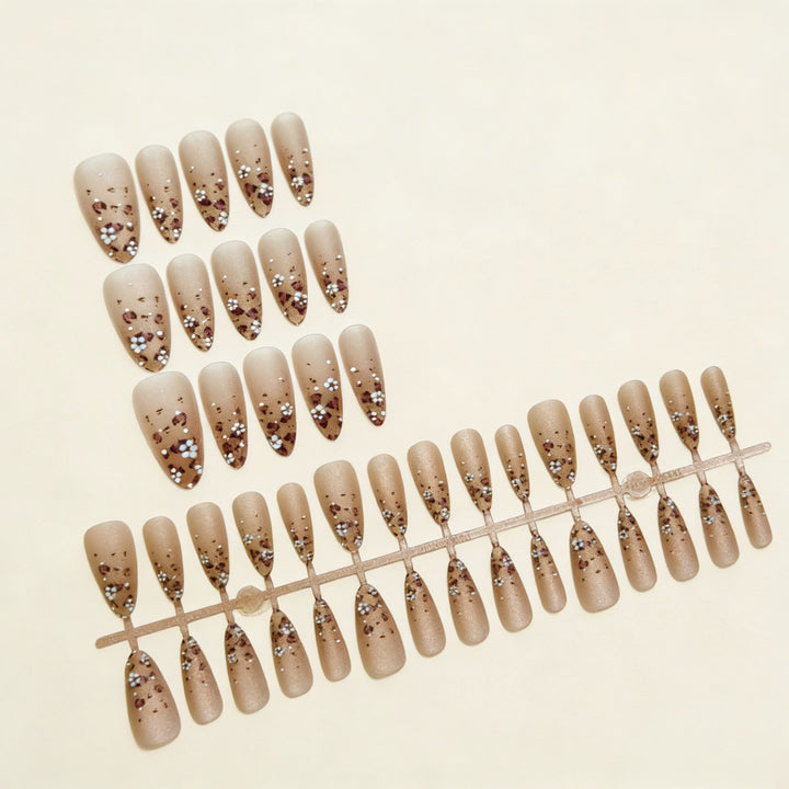Elegant Floral-Embellished Press-On Nails