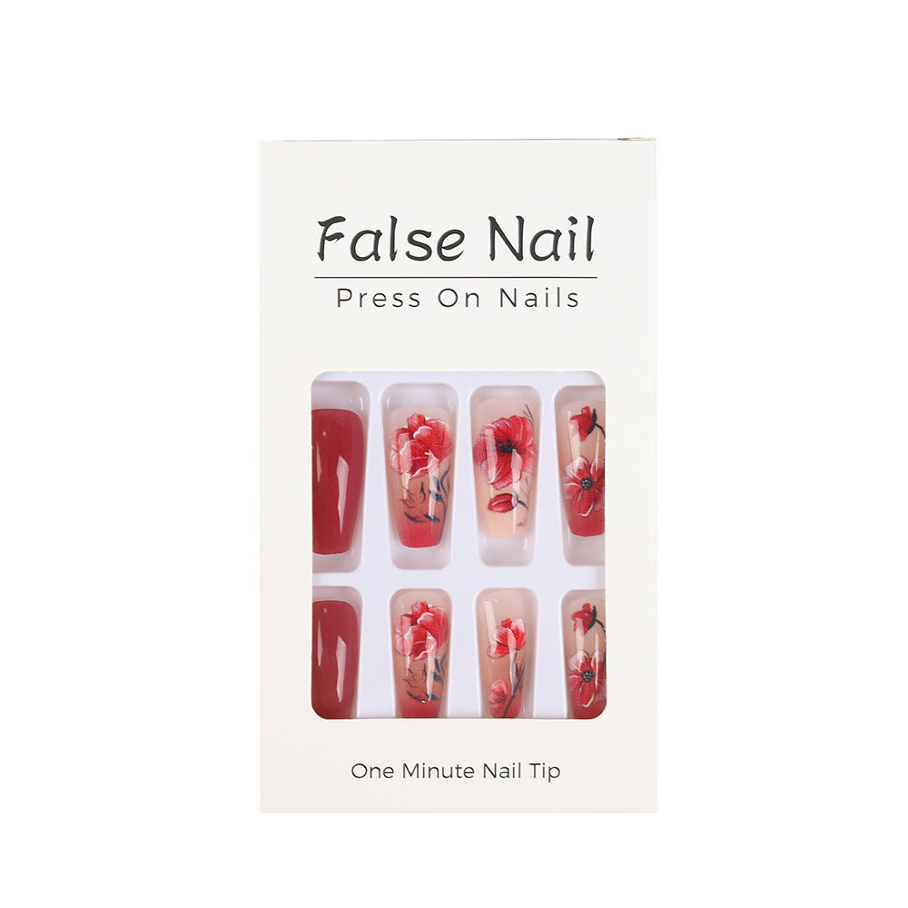 Artificial Nails Set with Floral Design Stornfield