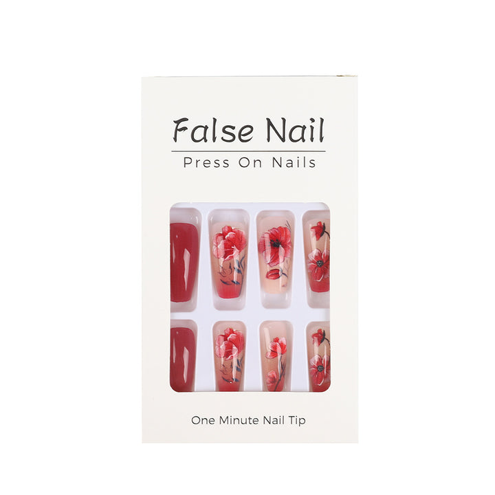 Artificial Nails Set with Floral Design Stornfield