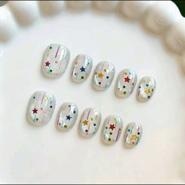 Floral Design Press-On Nails Stornfield