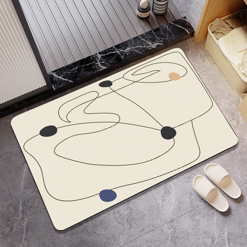 Textured Abstract Design Bath Mat Stornfield