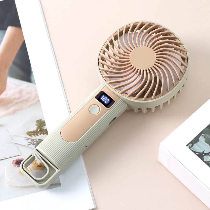 Ladies Portable Hand Fan with Digital Speed Display Stornfield