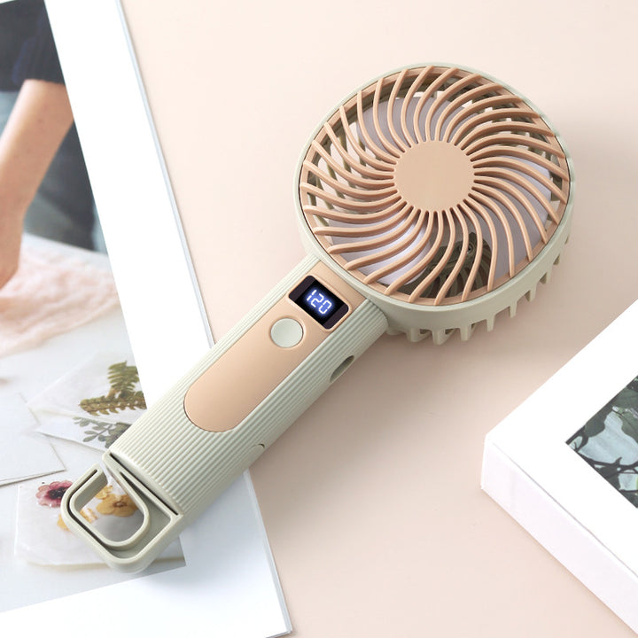 Ladies Portable Hand Fan with Digital Speed Display Stornfield