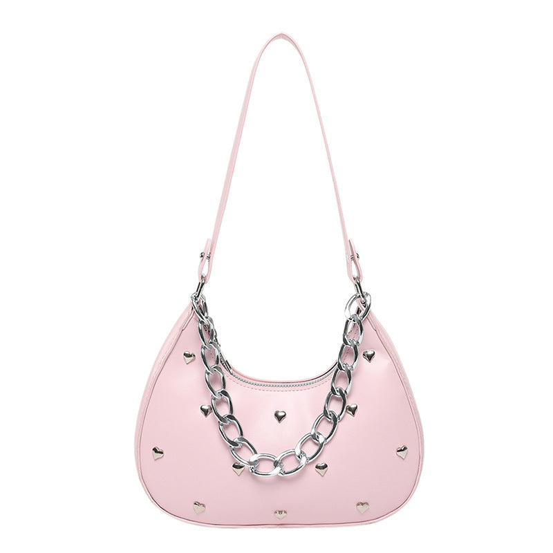 Chic Heart-Embellished Shoulder Bag Stornfield