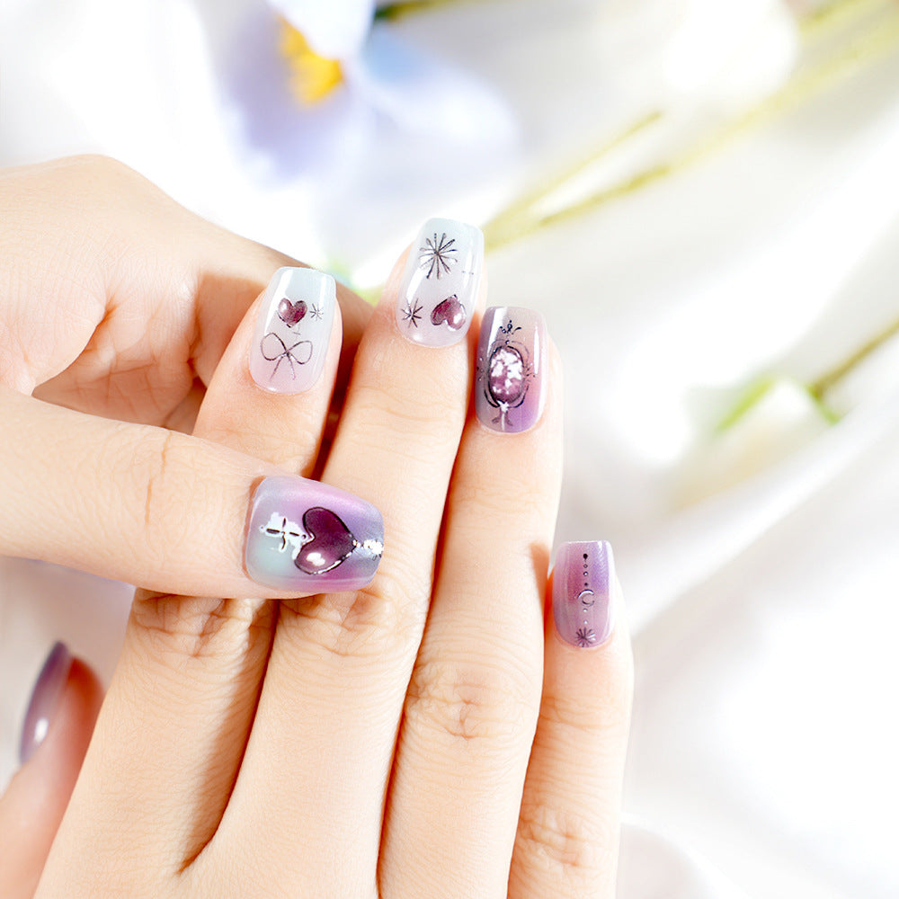Premium Artistic Press-On Nail Set Stornfield