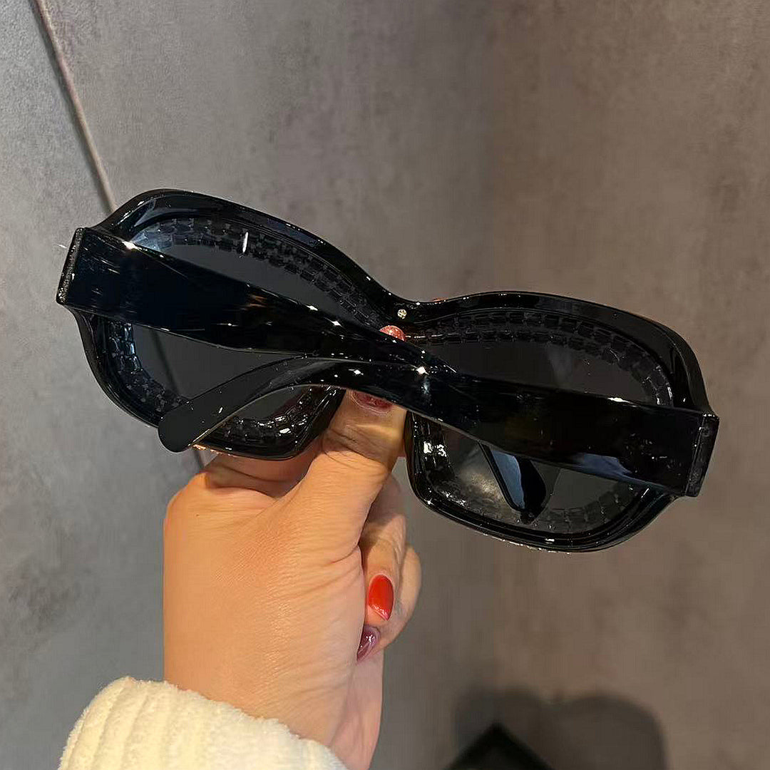 Women's glamorous sports sunglasses with extravagant crystal frame Stornfield