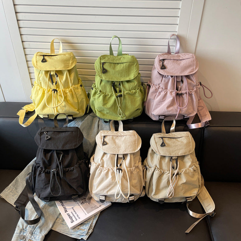 Leisure backpack with elastic drawstring and practical side pockets Stornfield