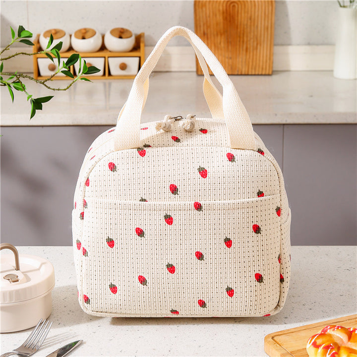 Insulated Strawberry Print Lunch Cooler Bag Stornfield