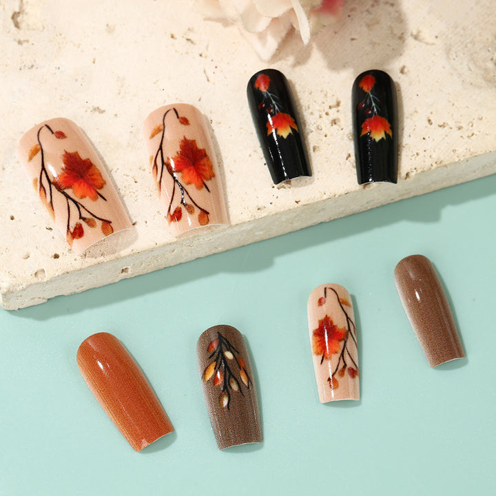 Artificial Nails Set with Seasonal Flower Designs Stornfield