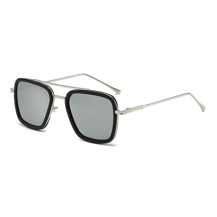 Women's fashionable square sunglasses with glamorous metal frame Stornfield