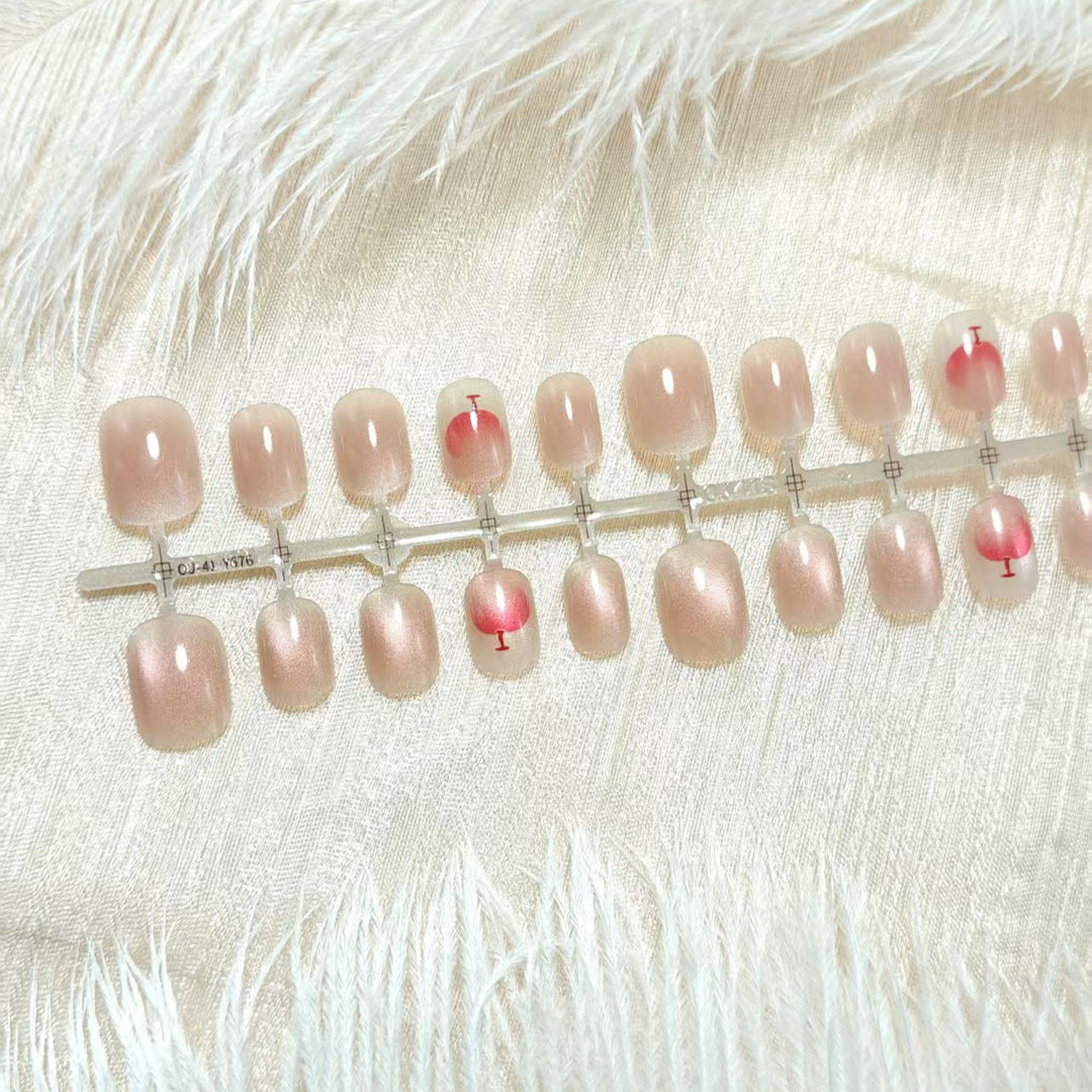 Elegant artificial nails with glitter and cocktail design Stornfield
