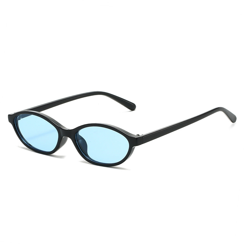 Retro-Inspired Slim Oval Sunglasses Stornfield
