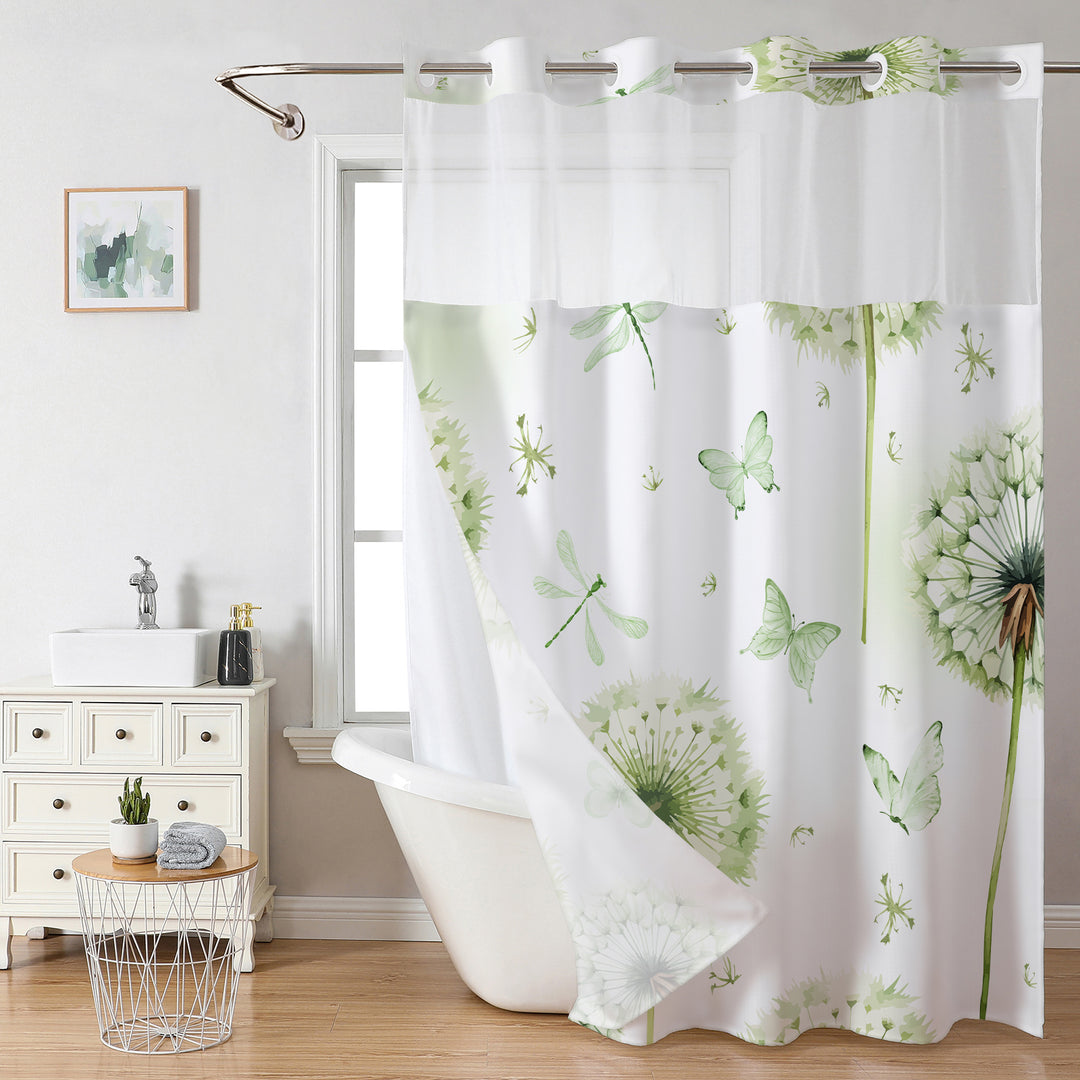 Botanical Floral Art Shower Curtain Stornfield