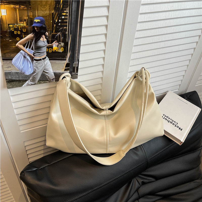 Soft Leather Slouchy Shoulder Bag