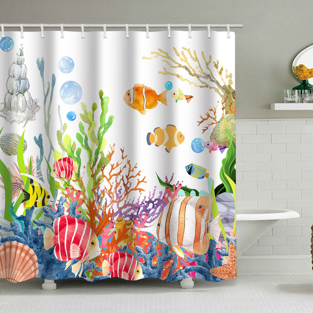 Coastal Pattern Shower Curtain Stornfield