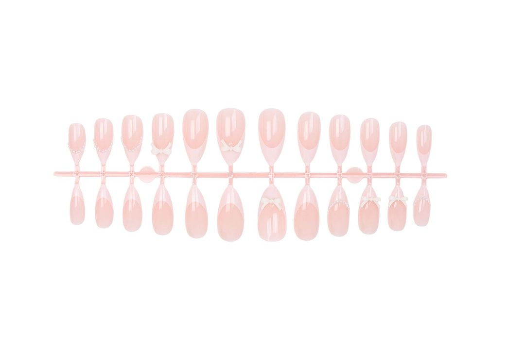 Artificial nail set with elegant bows and tips Stornfield