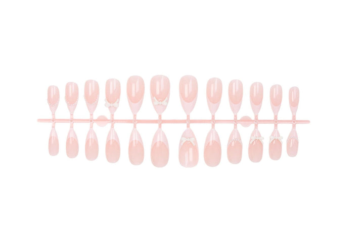 Artificial nail set with elegant bows and tips Stornfield