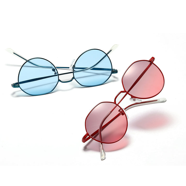 Women's round glasses with delicate metal frame Stornfield