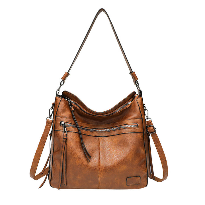 Versatile Leather Crossbody Handbag