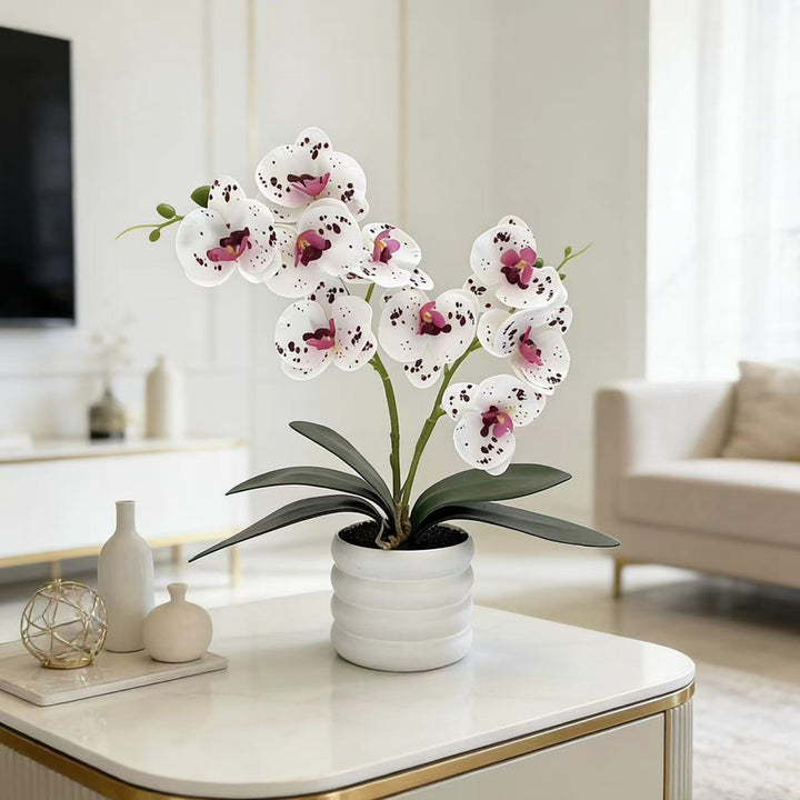 Elegant Artificial Orchid Flower Arrangement for Home Decor