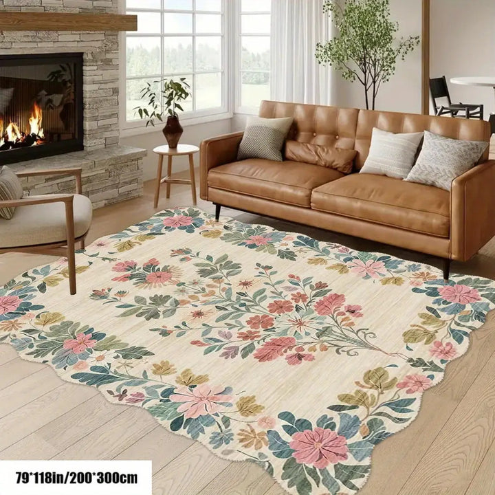 Floral Patterned Area Rug