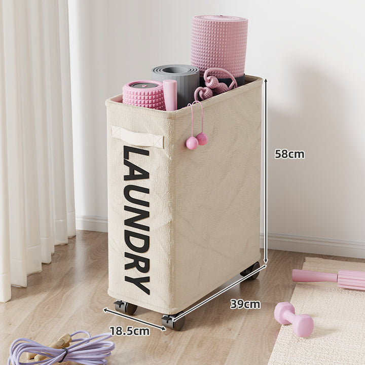 Rolling Yoga Mat and Foam Roller Storage Cart