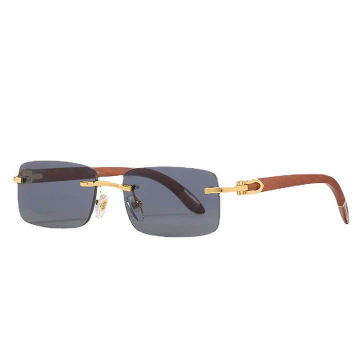 Women elegant rectangular sunglasses with high-quality metal frame and polarized lenses Stornfield