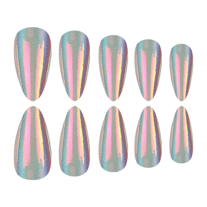 Glamorous Stiletto Press-On Nails with Iridescent Finish Stornfield