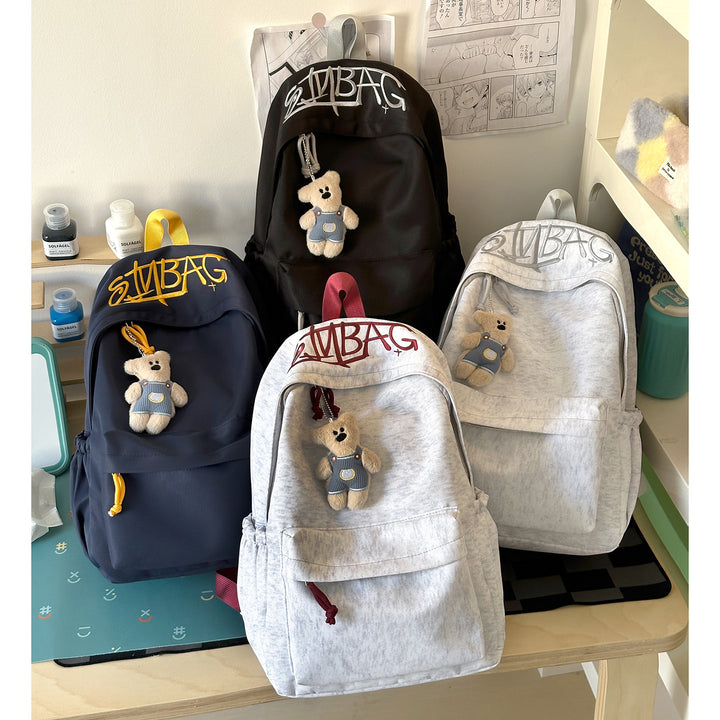 Casual Backpack with Cute Plush Keychain Stornfield