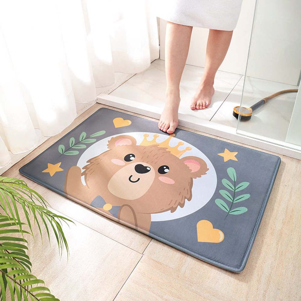 Playful Animal Design Bath Mat