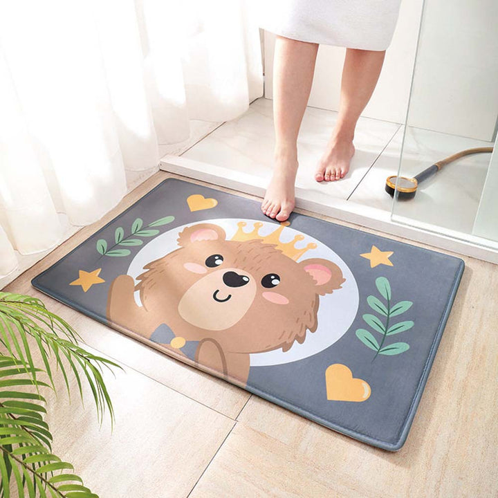 Playful Animal Design Bath Mat