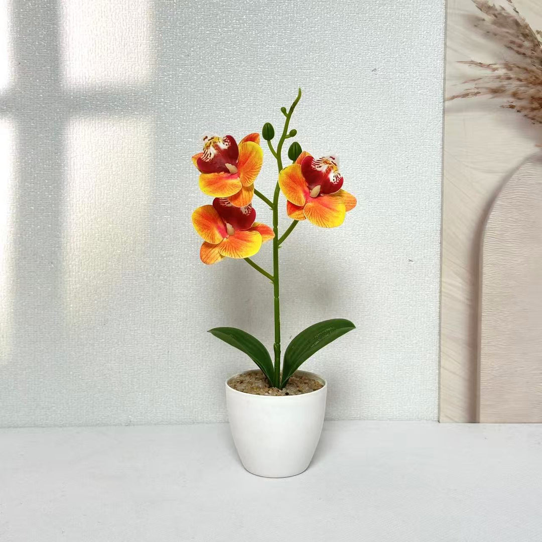Elegant Faux Orchid Plant Arrangement