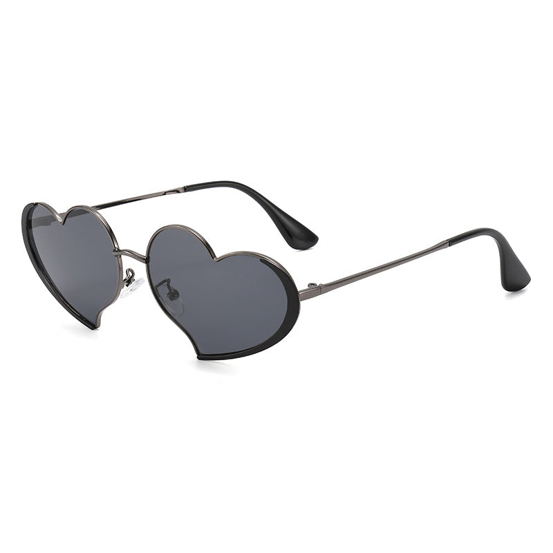 Ladies heart-shaped sunglasses with glamorous frame Stornfield