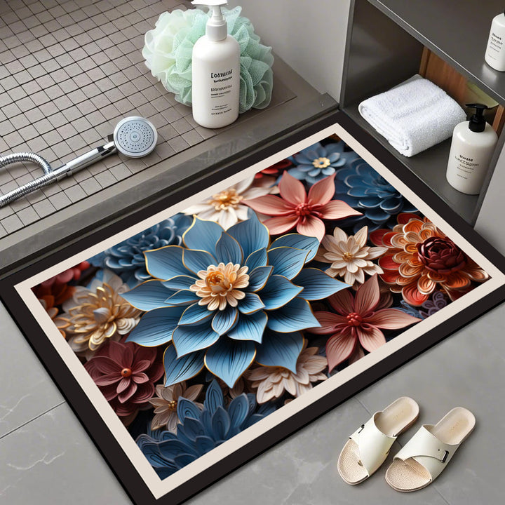 Floral Patterned Bath Mat Stornfield