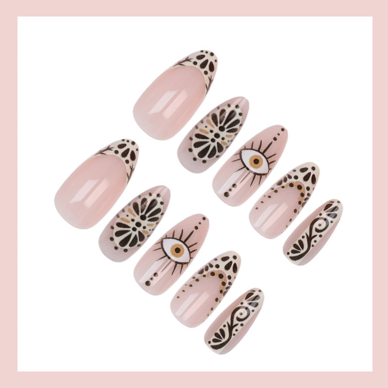 Acrylic nail set with creative and stylish decorations Stornfield