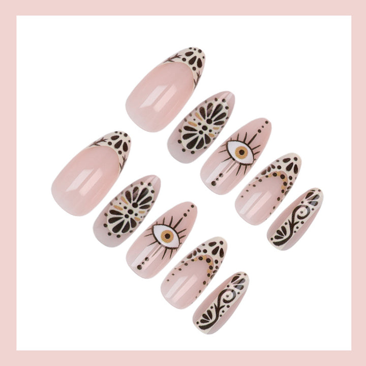 Acrylic nail set with creative and stylish decorations Stornfield
