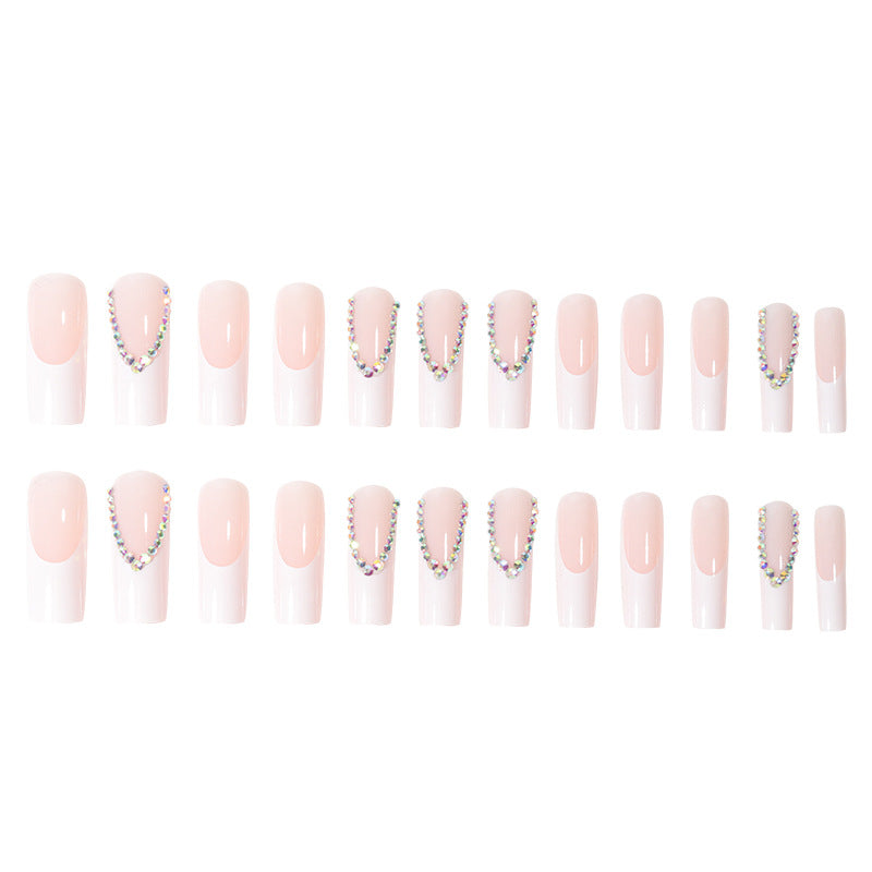 Luxurious Rhinestone Embellished Long Stiletto Press-On Nails Stornfield