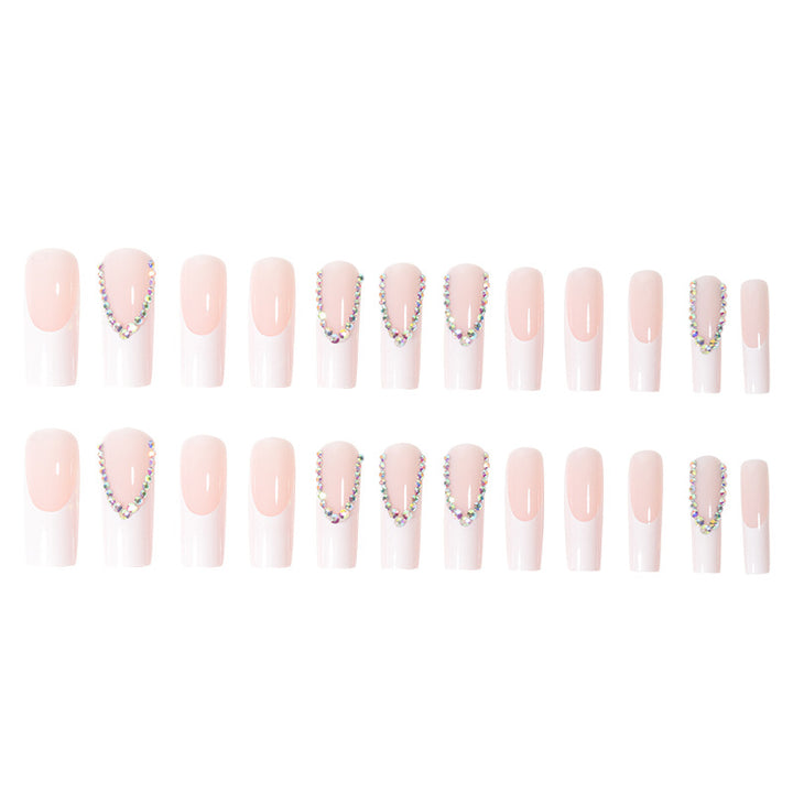 Luxurious Rhinestone Embellished Long Stiletto Press-On Nails Stornfield