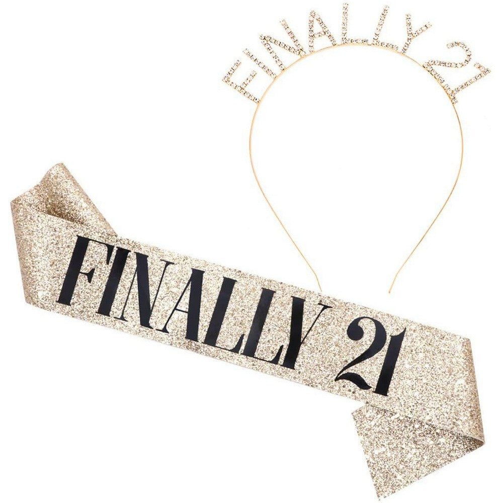 Women's Glittering Hairband with Inscription Stornfield
