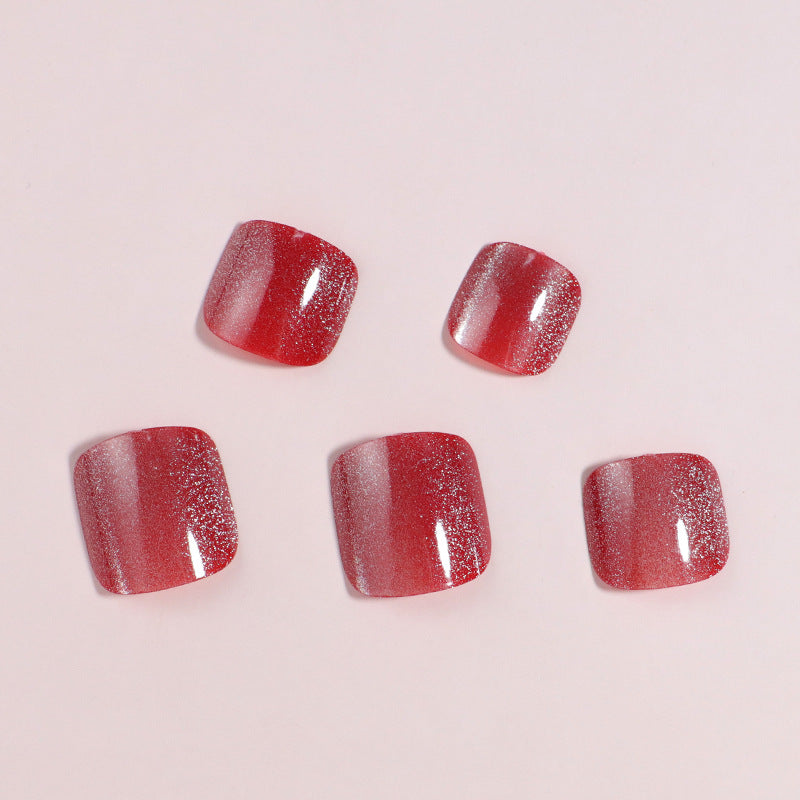 Glittering Pedicure Press-On Toenails Stornfield
