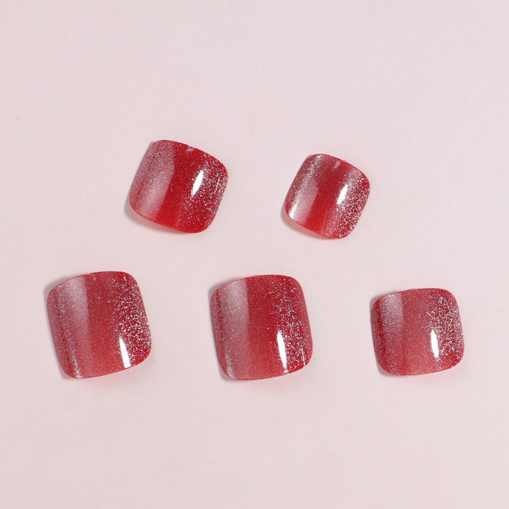 Glittering Pedicure Press-On Toenails Stornfield