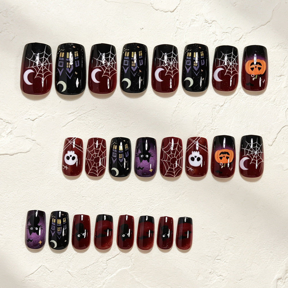 Halloween-Themed Press-On Nail Art Stornfield