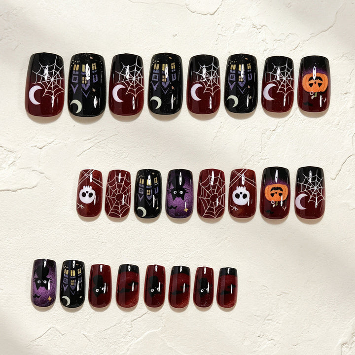 Halloween-Themed Press-On Nail Art Stornfield