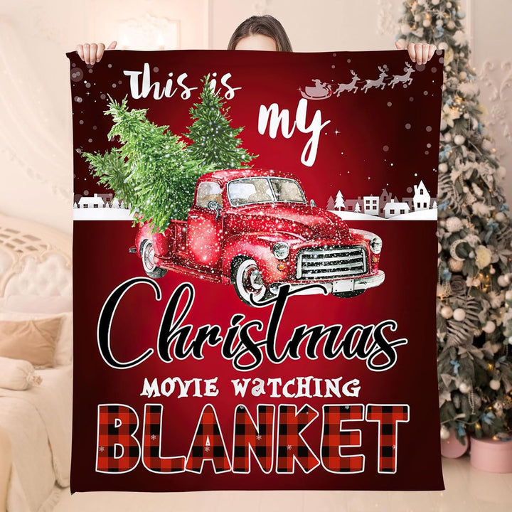 Holiday-Themed Fleece Throw Blanket