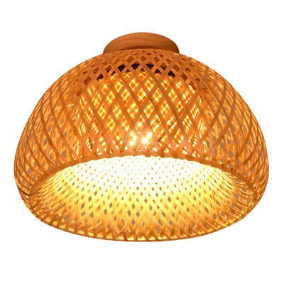 Woven Bamboo Pendant Light Fixture