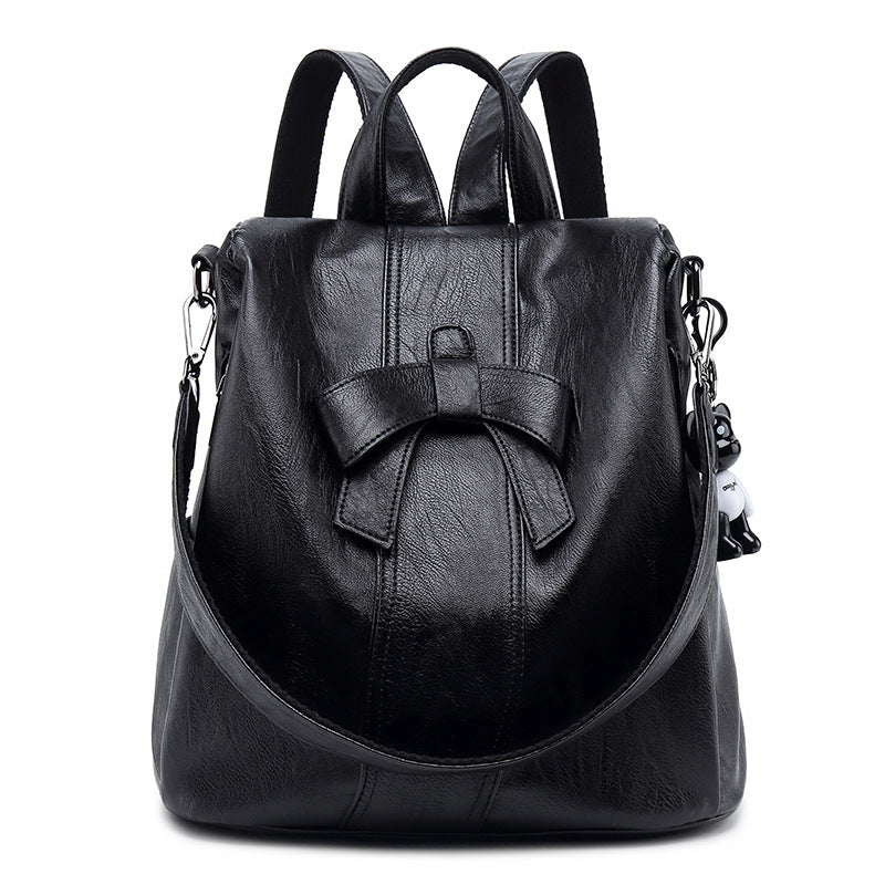 Stylish Backpack Purse with Bow Detail