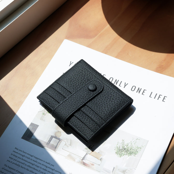 Textured Leather Cardholder Wallet