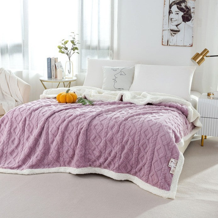 Cozy Patterned Fleece Blanket
