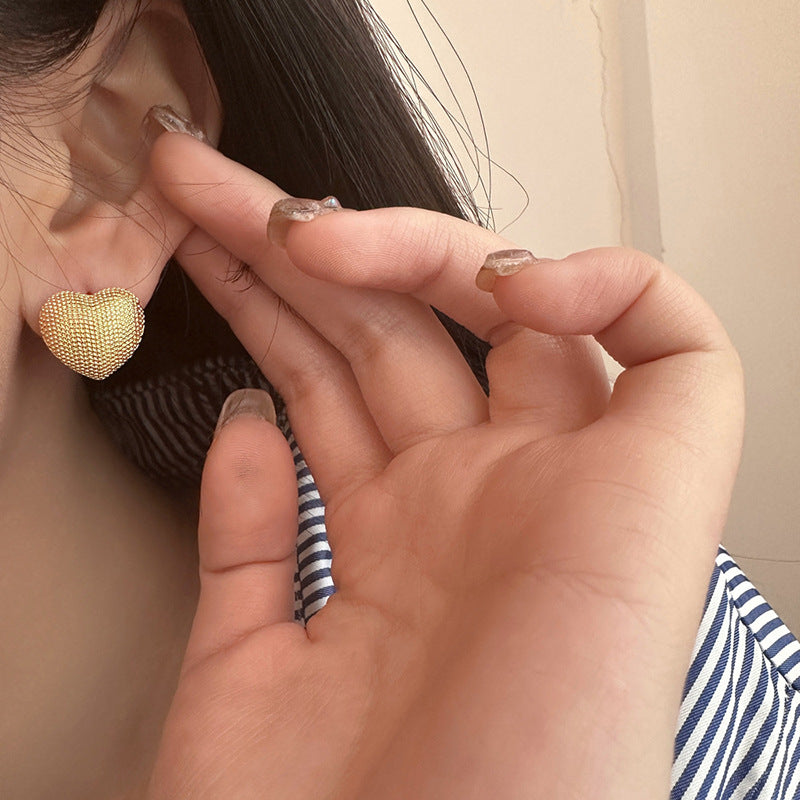 Finely Crafted Heart Stud Earrings Stornfield